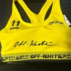 Off-white x Nike Yellow black Sports Bra